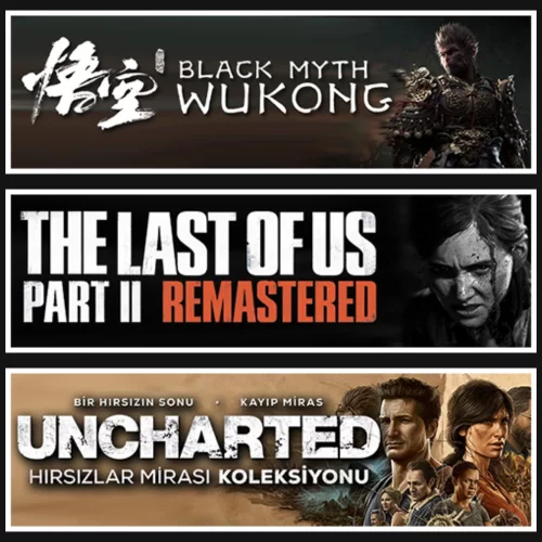  Black Myth Wukong +The Last Of Us 2 +Uncharted